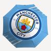 Manchester City, Parasol Automatyczny z Godłem, 8-żebrowa Konstrukcja, Przenośny Parasol, Odpowiedni dla Mężczyzn i Kobiet na Wszystkie Pory Roku, Idealny