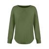 Women's Fashion Casual Colour T-Shirt Round Neck Loose Plunging Sleeve Top