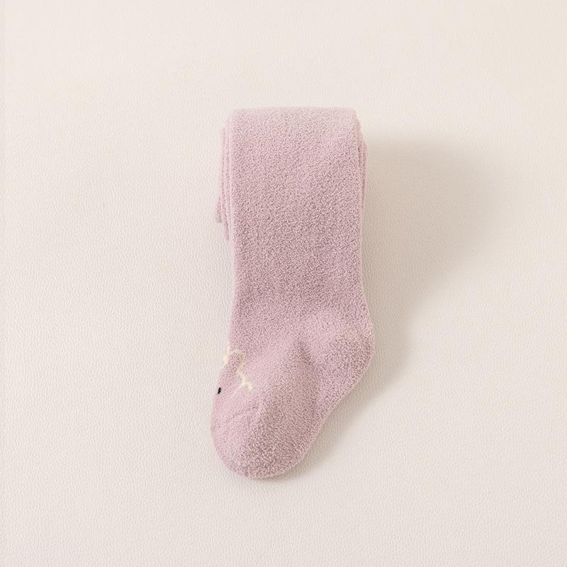 

Зимові Утеплені Дитячі Колготки М які Оксамитові Колготки для Дівчаток з Принтом Ведмедика Еластичні з Високою Талією Малюкові Дитячі Колготки 0-8 Років XS(0-1y) рожевий