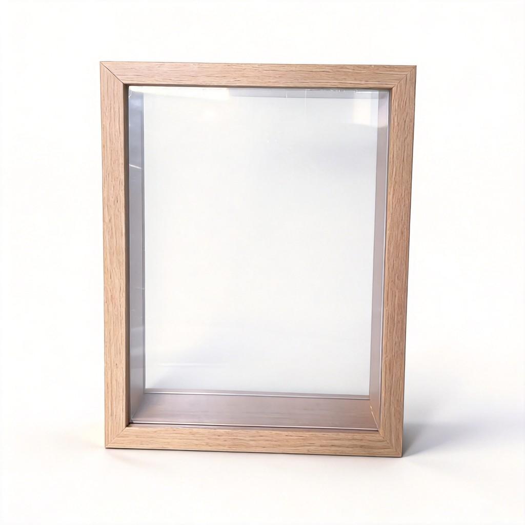 

Minimalist Wooden Frame For Dry Flower Display With Clear Hollow Design For Home Decor Wood Color,8 In