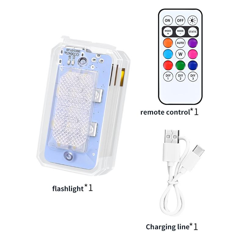 Wireless Remote Control LED Warning Light No Wiring Night Safety Flashing Lamp For Electric Vehicle Motorcycle Drone