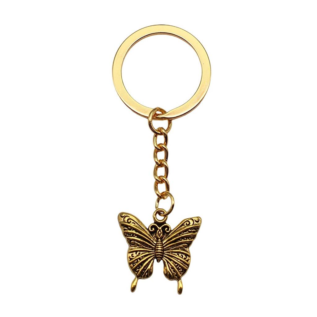 Breloc cu Charm Libelulă și Albină Pandantive Fluture Inel pentru Chei Inel de 28mm
