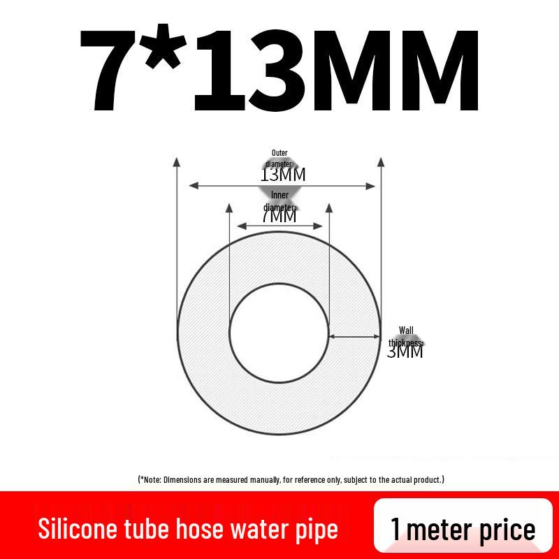 Elastic Tear-Resistant Transparent Silicone Water Hose - Odorless & High-Temperature Resistant for Household Water Dispensers