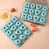 Heart & Flower Silicone 12-Cavity Cookie Mold for Baking