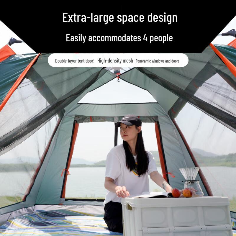 Thickened Automatic 3-4 Person Outdoor Camping Tent