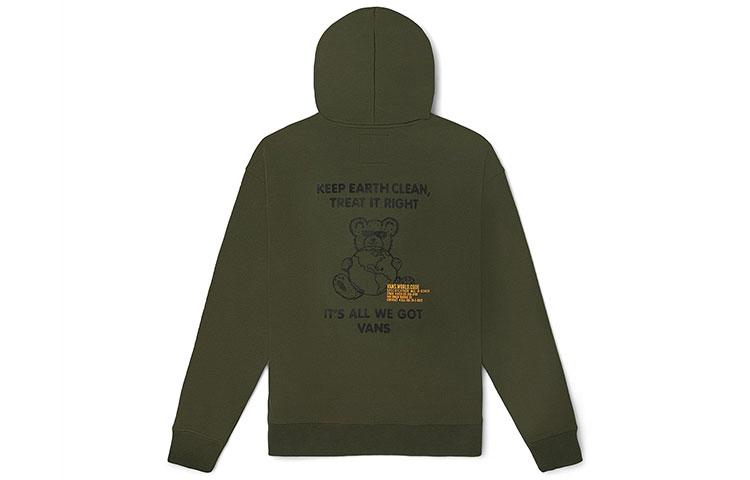 Vans Sweatshirts Unisex Green Hooded Moderate Regular VN0A54O3KCZ