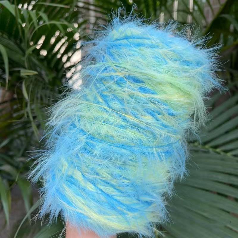 500g Long Fur Imitation Mink Yarn Thread Super Soft Skin Friendly Does Not Shed Hair Hand Wove Scarf Warm Sweater Woven Yarn