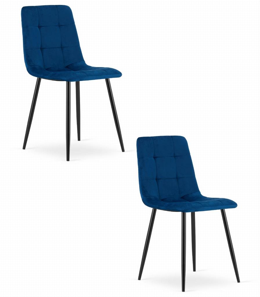 KARA chair - navy blue velvet x 2