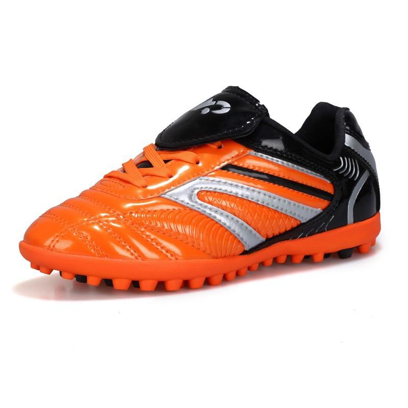Sports No-lace-up Football Shoes Artificial Grass Men's and Women's Broken Nails Student Training Shoes Magic Buckle