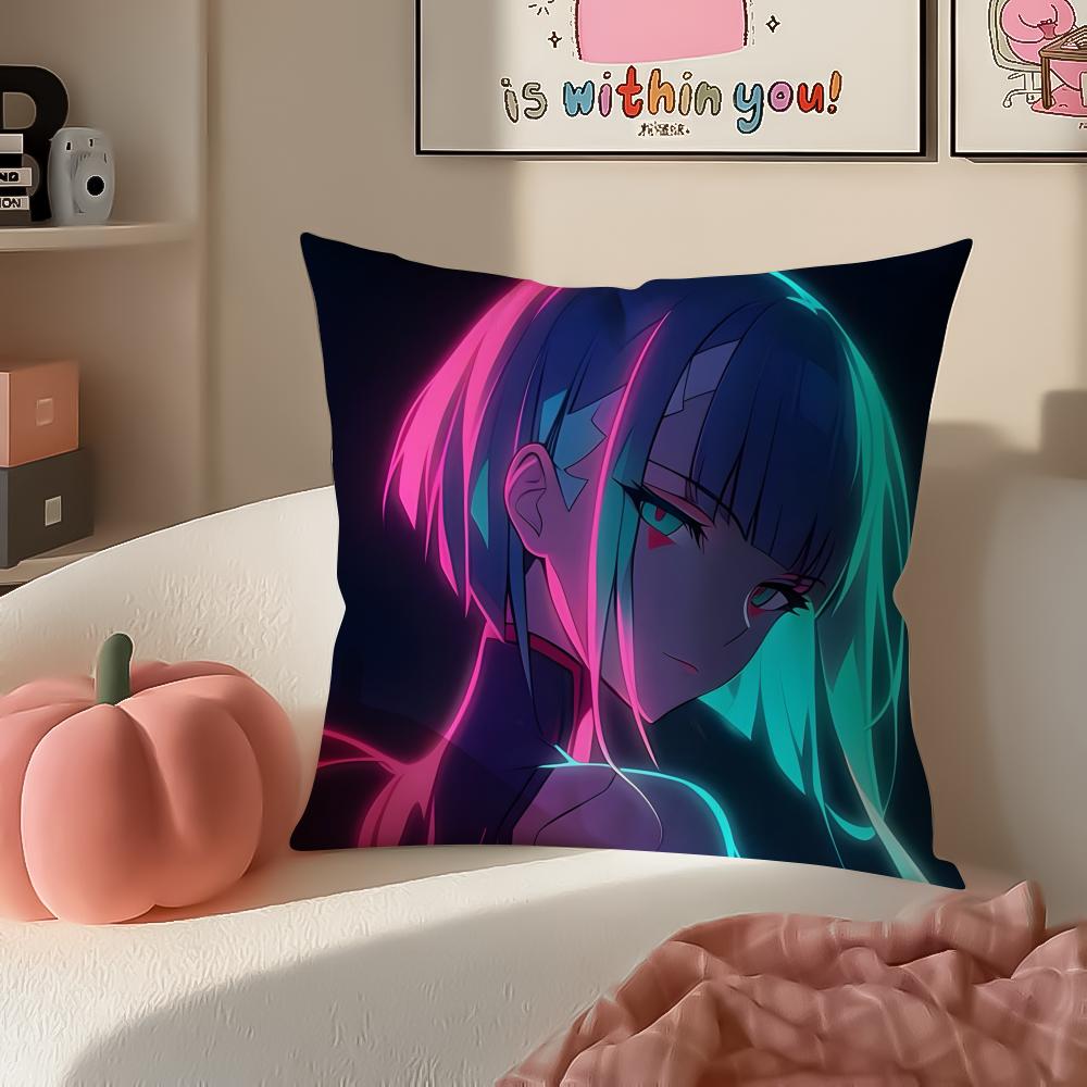 

Cool Futuristic Stylish Art CCyberpunk Girl Cushion Cover Pillowcase Short Plush Invisible zipper Room Sofa Cushion Cover 30X30cm