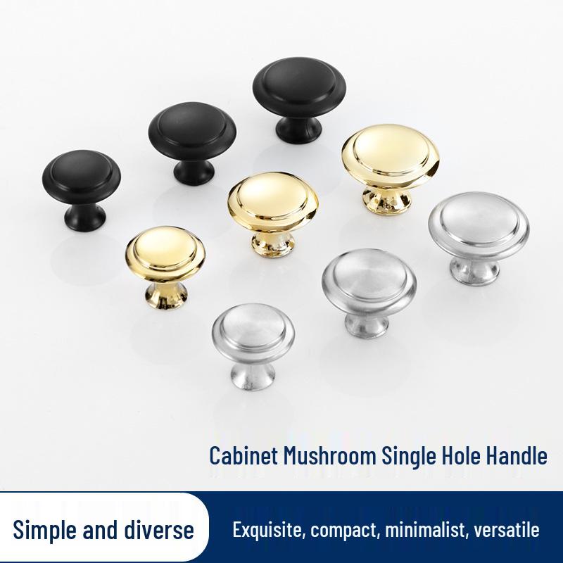 Gold Black Stainless Steel Round Drawer Handle for Kitchen or Shoe Cabinets