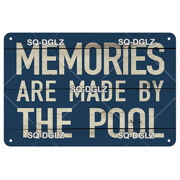 [SQ-DGLZ] Welcome Swim Pool Rules Metal Sign Vintage Plaque Tin Sign Plate Wall Decor For Bar Club Man Cave Art Painting Poster