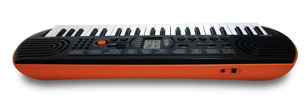 Casio Mini Keyboard Casiotone 44 Mini 100 Accurate Pitch for Convenient LCD Dual Power Supply (CASIO) SA-76 Keys, Built-in Tones, Tuning, Screen,