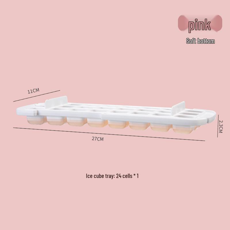 Silicone Ice Cube Tray with Double Layer Storage Box for Rapid Ice Making