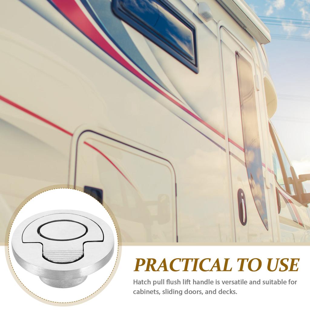 51 16 Satin Polished Stainless Steel Round Pull Ring Cabinet Handle Flush Mount Lift Marine Lifting Ring Hatch Pull Recessed