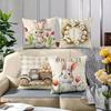 4 Piece Set New Pillow Covers Easter Pattern Warm And Cozy Beautiful And Practical Suitable For Home Sofa Decoration Home