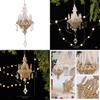 Acrylic Christmas Tree Pendant With Gold Crystal Effect For Holiday Decor