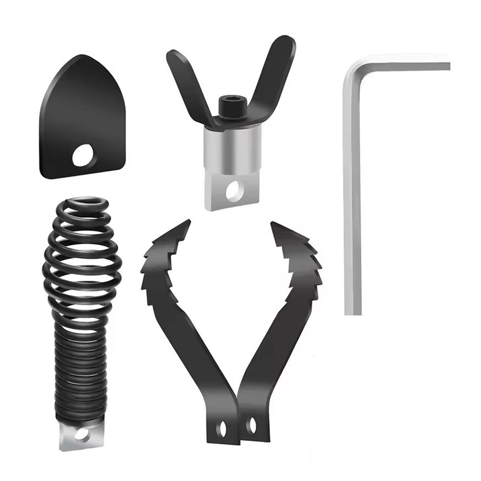 

Набор для прочистки канализации с резаком и шнеком Насадка для дрели для прочистки канализации Нержавеющая сталь Практичный Многофункциональный для очистки труб чёрный