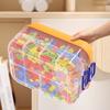 3 Layers Building Block Storage Box Organizer with Lid Transparent Figures Toy Storage Box Kids Assembly Parts Grids Storage Box