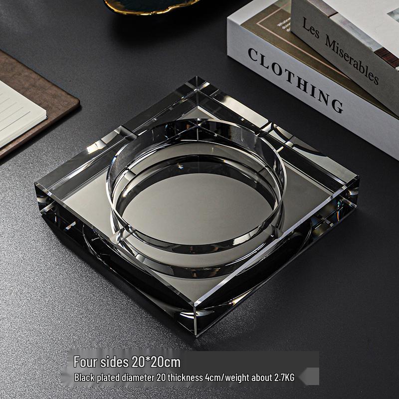 Crystal Glass Luxury Ashtray for Home or Office