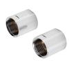 2PCS Shower Pipe Fitting Stainless Steel G1 2 Female Thread Shower Coupling for Shower Arm Home Bathroom Plumbing