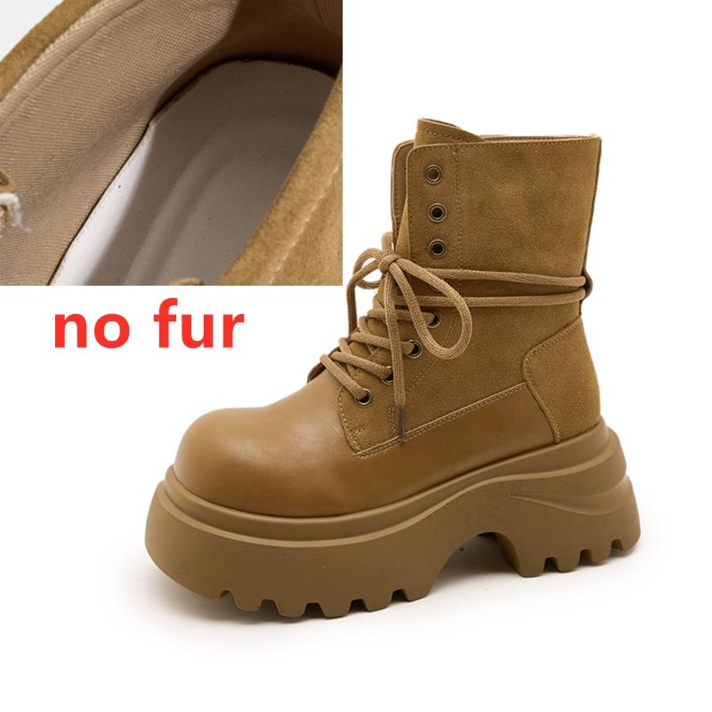 Fashion Women's Ankle Boots  2025 New Thick-soled Casual Boots Women Boots Large-Size Round-Toe Motorcycle Boots female