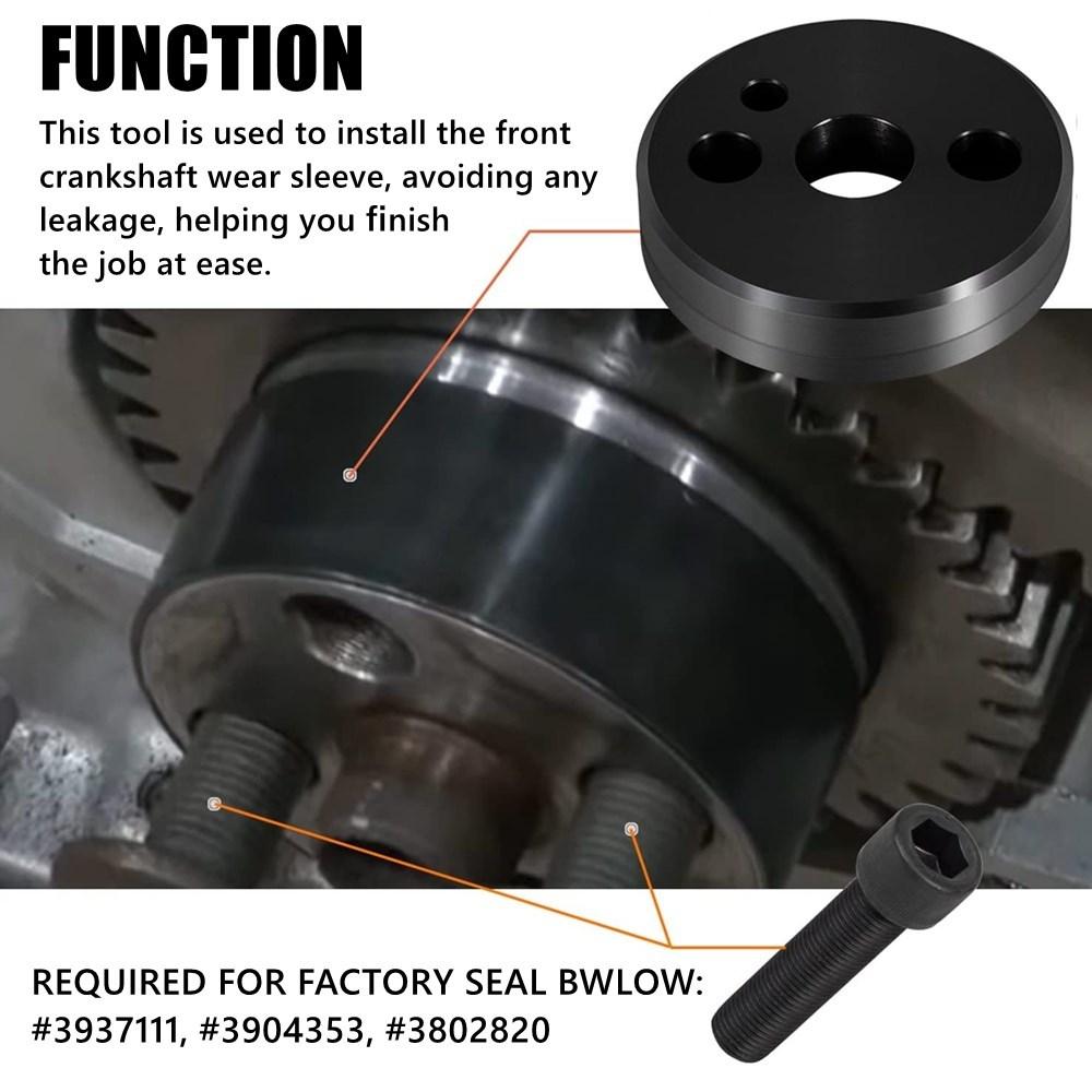 5046 Kurbelwellen-Verschleißhülse Auto-Einbauwerkzeugsatz Für Dodge Cummins Diesel 3,9L 5,9L 6,7L Motoren Ersatzteile #3802820 Schwarz