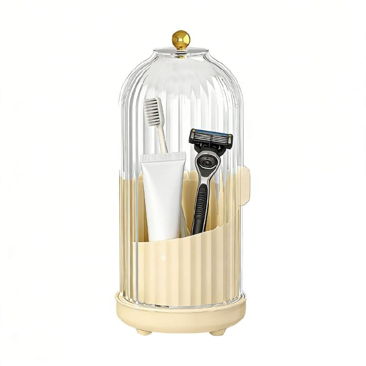 Support de brosse à dents stable et antidérapant offrant une fonction rotative et un couvercle pour la sécurité familiale