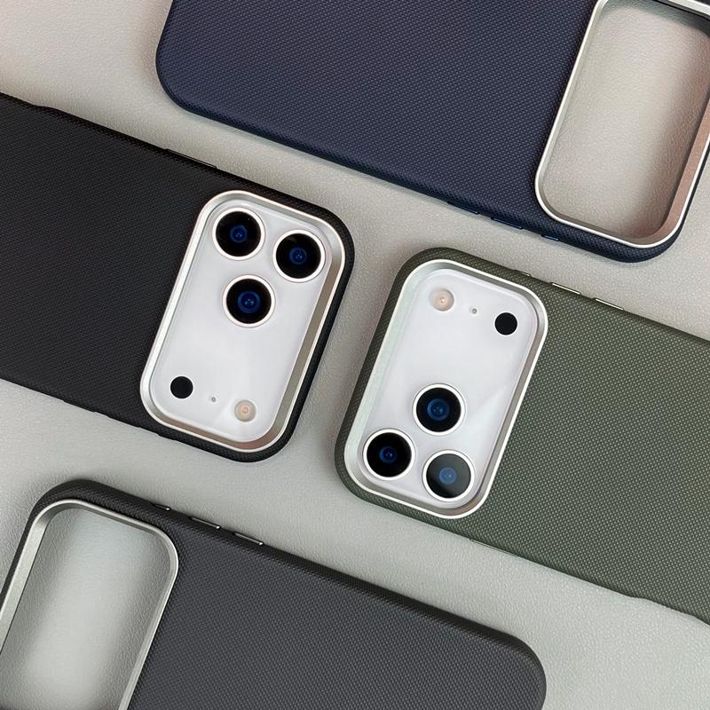 Original Technology Woven Leather For MagSafe Phone Case For IPhone 17 16 15 14 13 Pro Max Alloy Lens Wireless Charging Cover