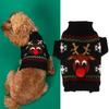 Soft Reindeer Dog Sweater Stretchy Cat Winter Apparel Festive Dog Holiday Costume  Outdoor Walking