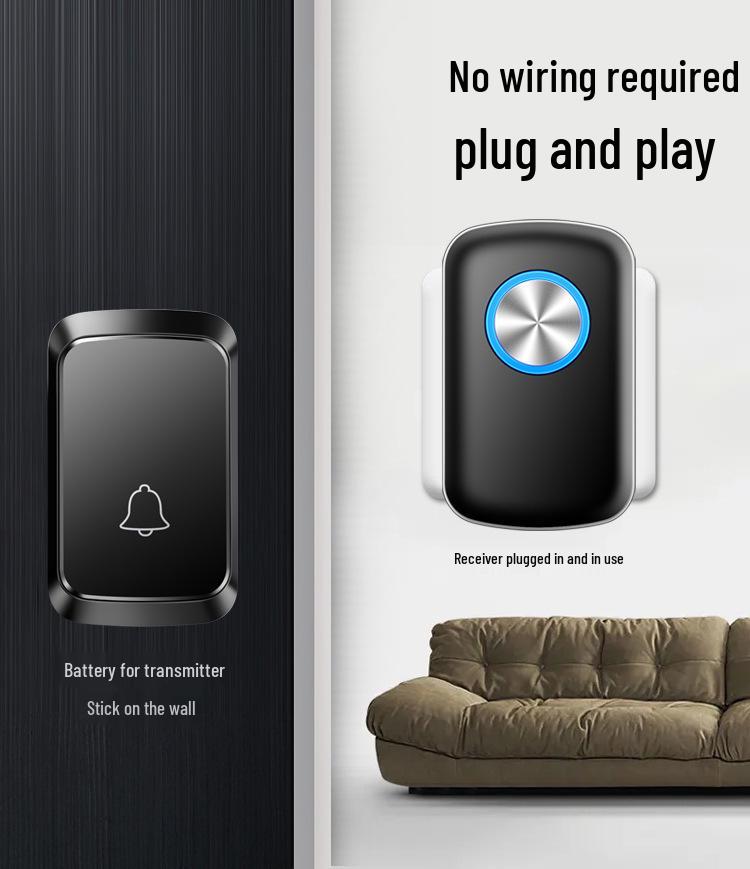 Smart Waterproof Wireless Doorbell: Long-Range, Two-in-Four Design, Remote Control, Ideal for Home Use