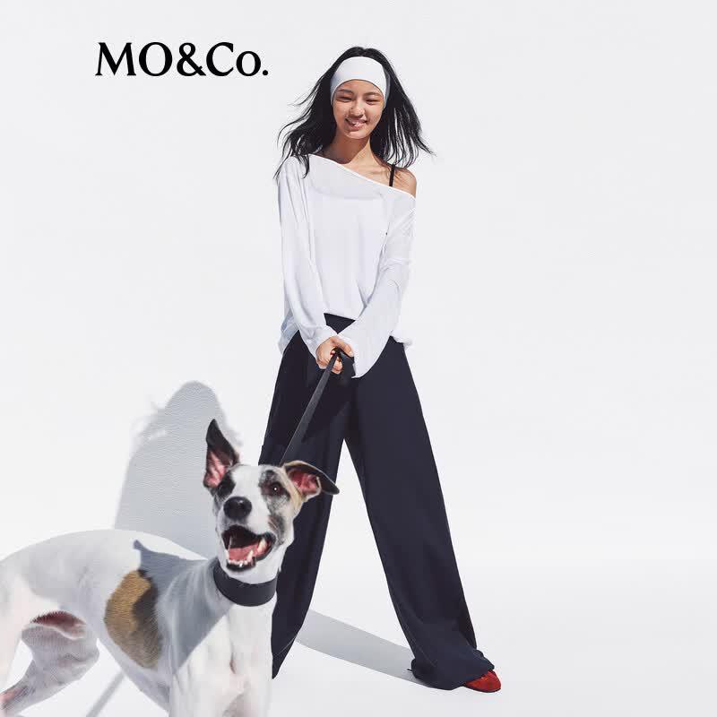 MO&Co. Women's Active Wide-Leg Suit Pants