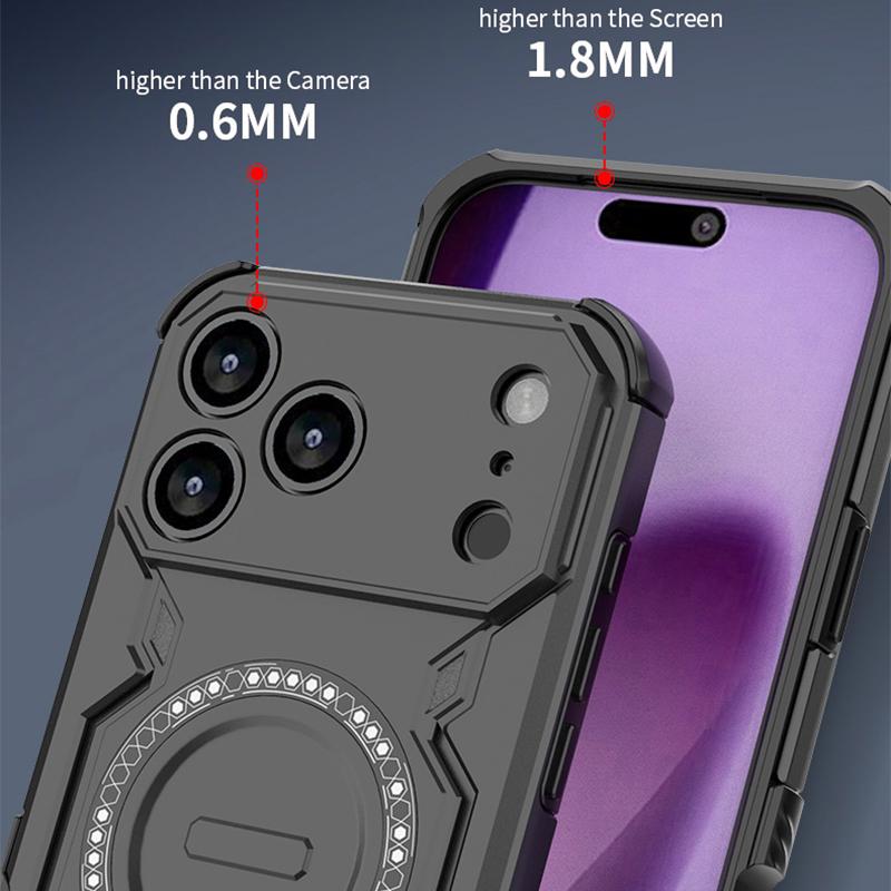 KEYSION Hollow Heat Dissipation Case for MagSafe for iPhone 17 Pro Max Soft Silicone+PC Magnetic Cooling Shockproof Phone Cover