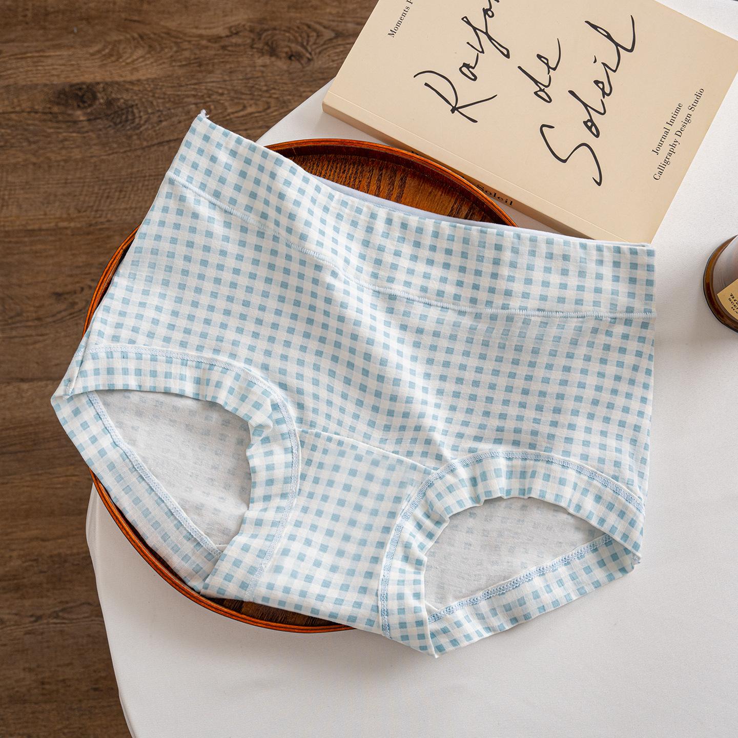 

Женское весенне-осеннее новое нижнее белье с цветочным принтом из чистого хлопка с ластовицей, с завышенной талией, приподнимающее ягодицы, с высокой эластичностью, без боков XXL синий