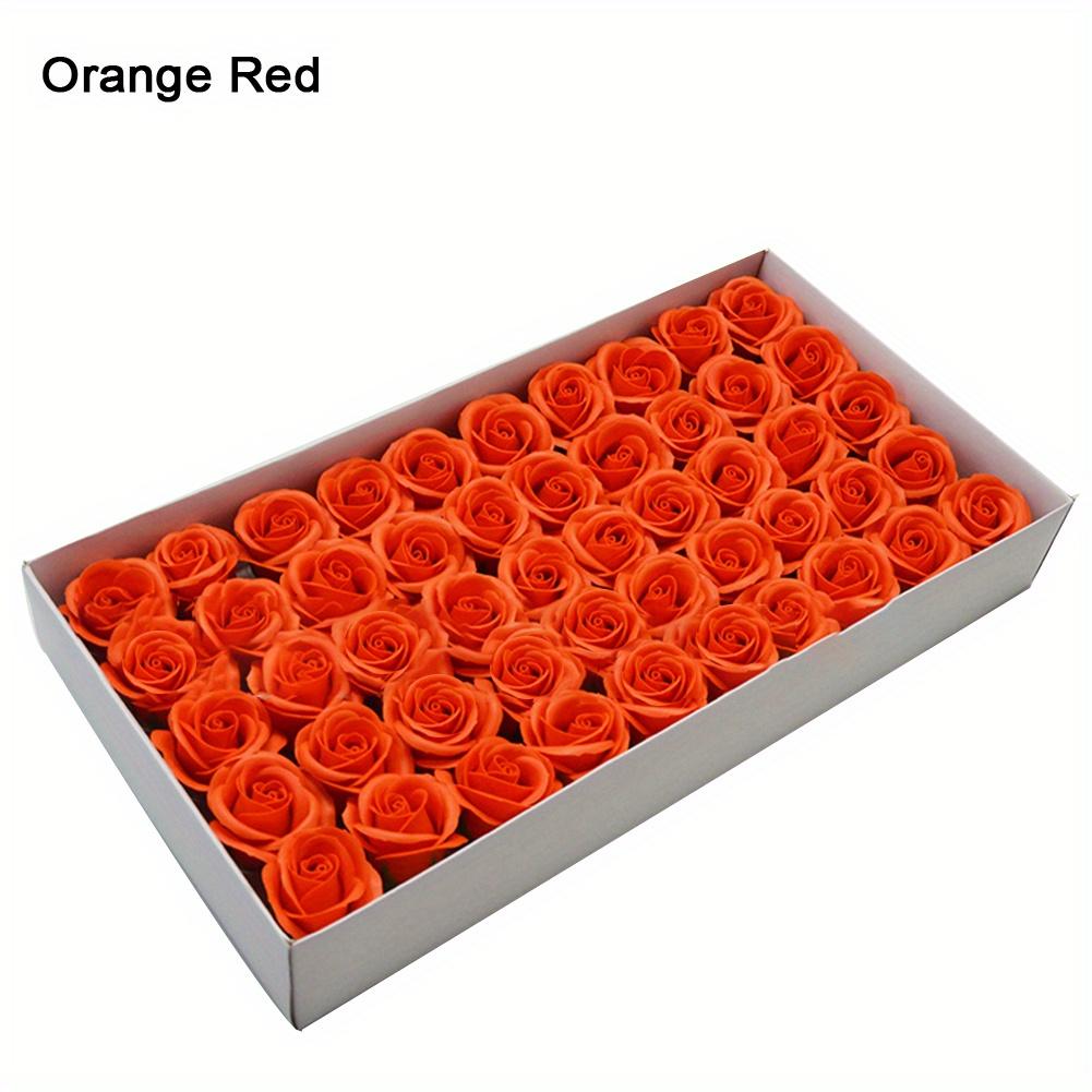 50pcs Handmade Soap Roses, 4 Layer Roses, DIY Flower Head, Wedding Rose Flowers Decor, Valentine's Day Romantic Bouquet