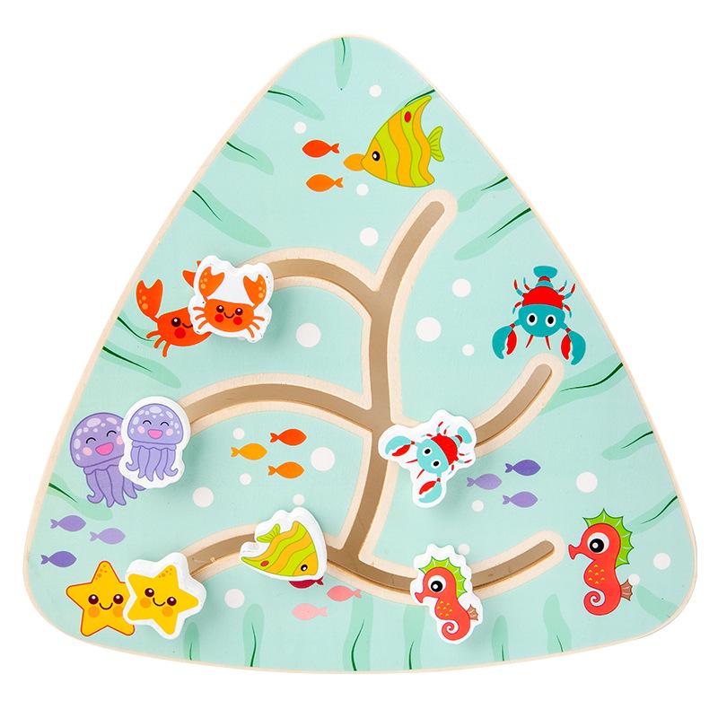 Montessori Early Education Maze Educational Toys Tabletop Parent-Child Interactive Games Children'S Hands-On Brain