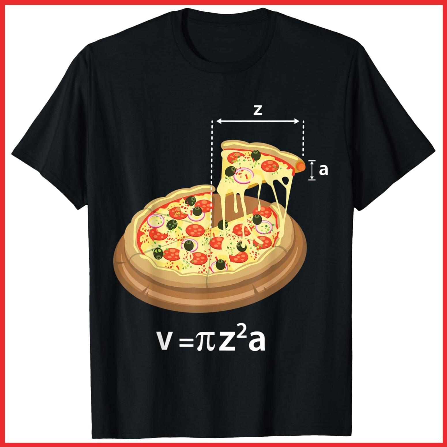 Funny Pi Day Pizza Meme Math Mathematics Teacher Black Cotton T-Shirt S-5XL XL