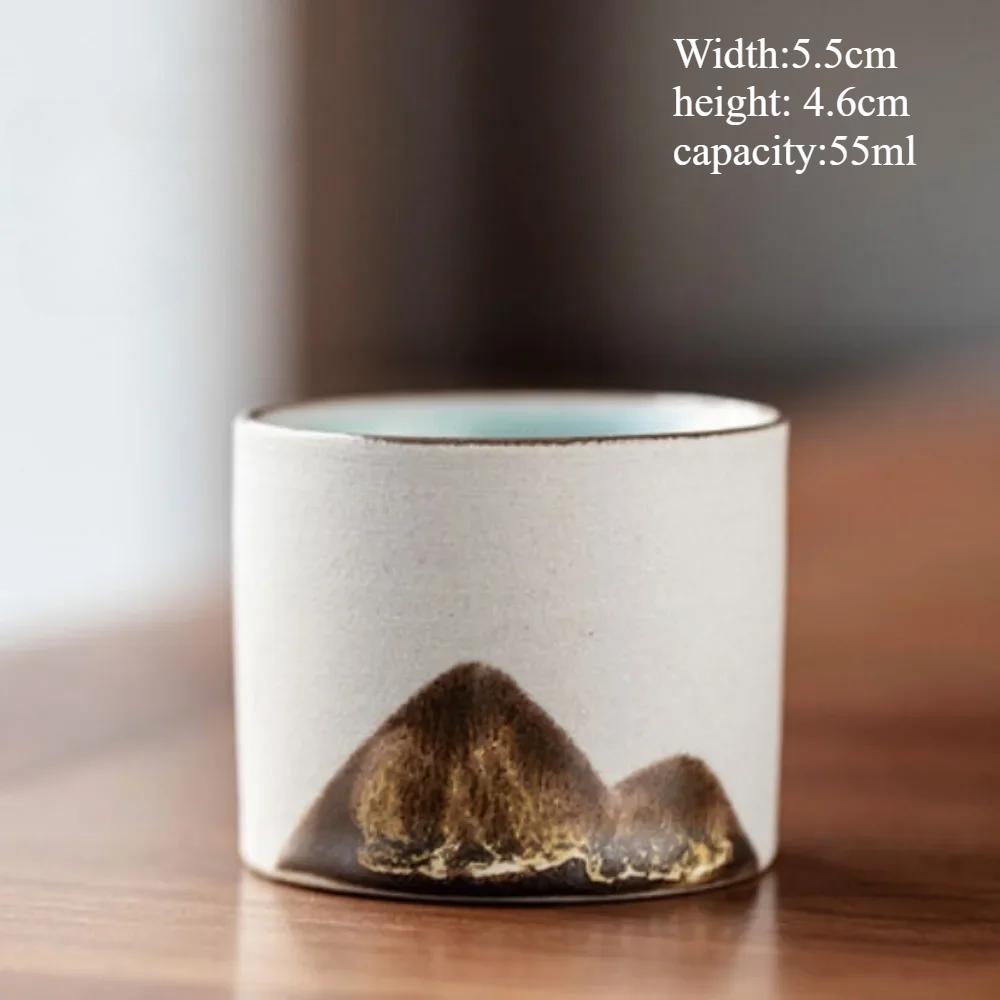 Handmade Ceramic Coffee Mug with Wooden Handle - Retro Tea Cup, Office Water Cup Filter Design, Unique Birthday Gift