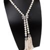 Elegant Light Luxury Natural Pearl Tassel Necklace for Women - Versatile White Sweater Chain, Autumn/Winter New Arrival