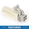 A ABSOPRO 1 Set 4 Pin Oxygen Sensor Connector 1.5mm Series O2 Female Male