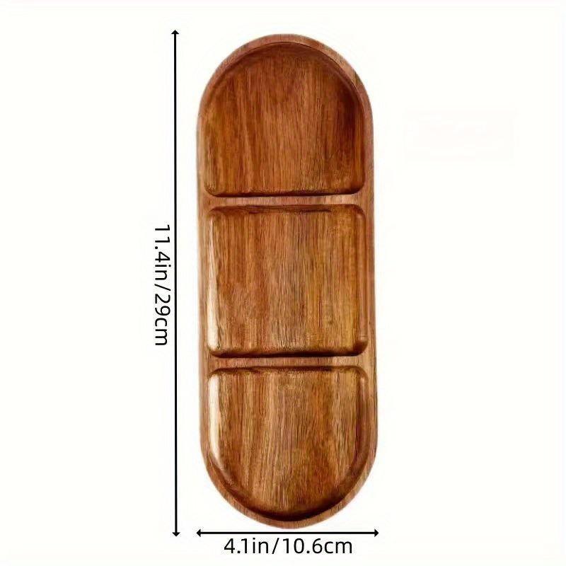 Rectangular Solid Wood Japanese Tea and Snack Tray