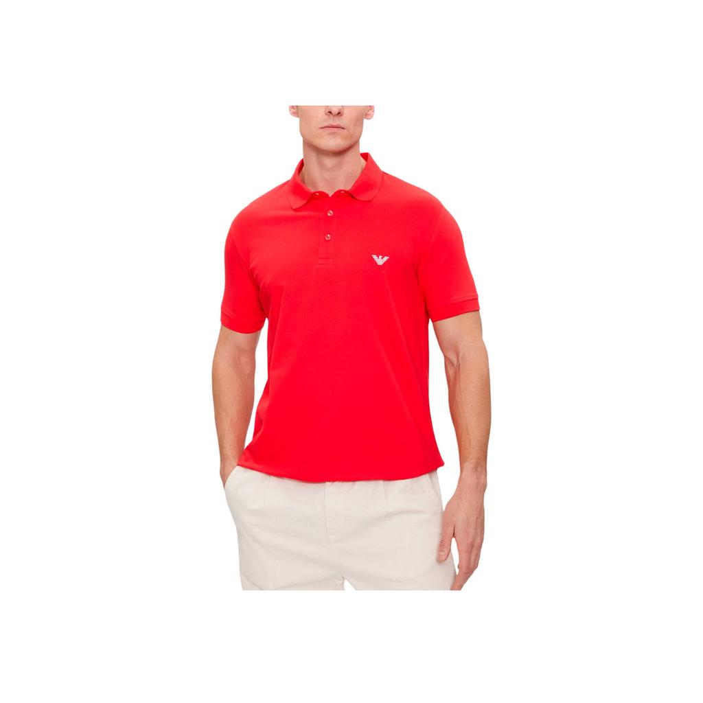 Emporio Armani SS24 Logo Eagle Embroidered Short Sleeve Polo Shirt Men Tops 211804-4R461-00774