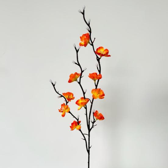 Artificial Plum Blossom Branch Fake Cherry Blossom Stems 21" Long Stem Faux Silk Flower for Wedding Home Office Bedroom Party Table Centerpiece