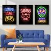 Playroom Poster Decoration Gaming Prints Neon Video Gamer Canvas Painting Wall Art Picture for Kids Boys Game Room Decor Gift No Frame