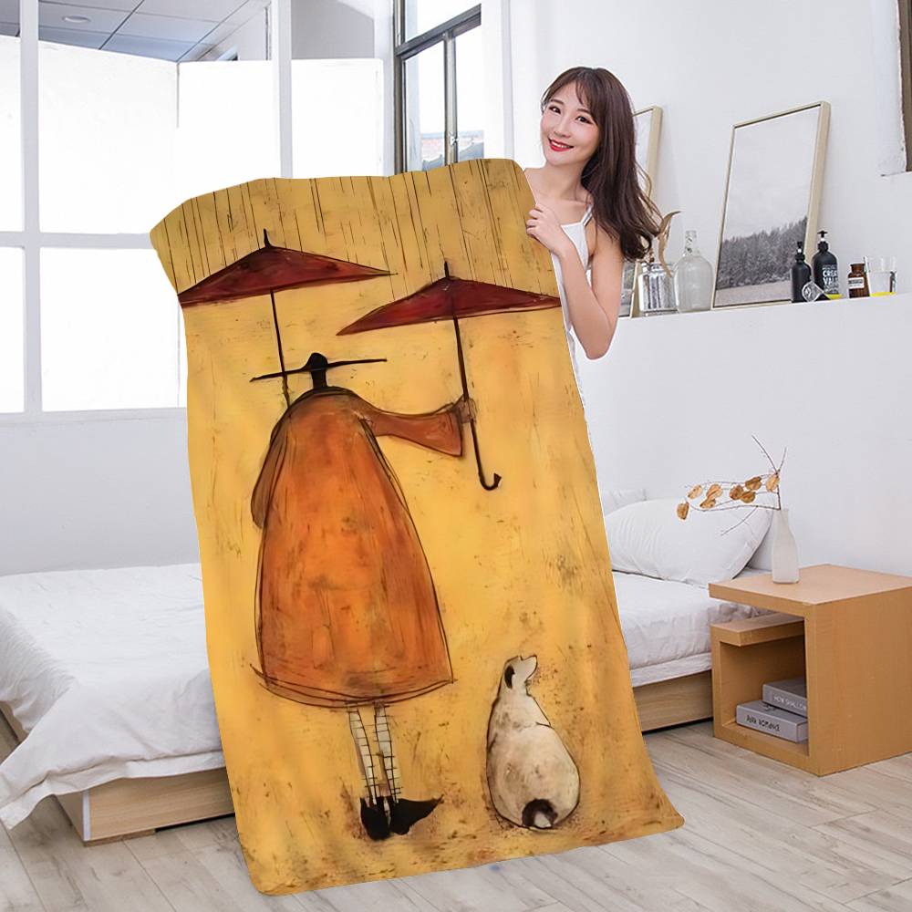 Sam Toft Art Abstract Landscape Beach Towel Colorful Bath Towels for Girl Microfiber Quick Dry Custom Sand Free Beach Yoga Spa