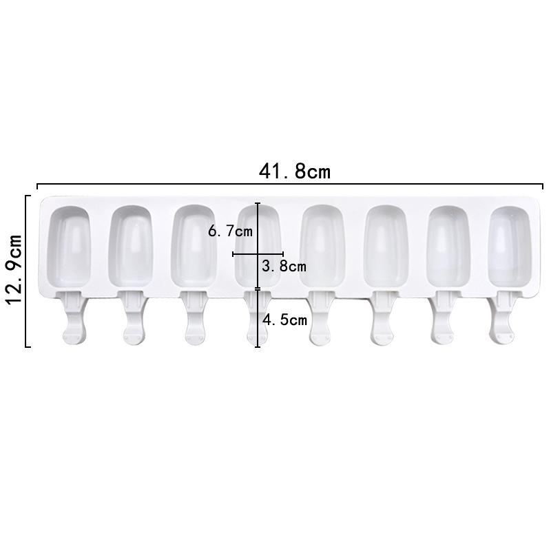 8 Hole Silicone Ice Cream Mold Silicone Diy Fruit Juice Ice Pop Cube Maker Mould