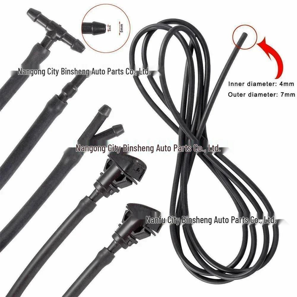 4805742AB Windshield Wiper Washer Nozzle & Hose for Dodge/Chrysler/Jeep Cars