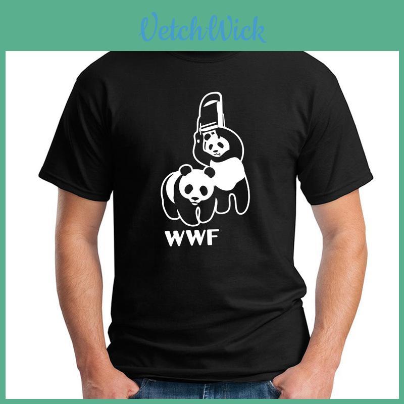 Mens Fashion New Wwf Panda Tshirt Funny Humor Crew Neck Short Sleeve Tee