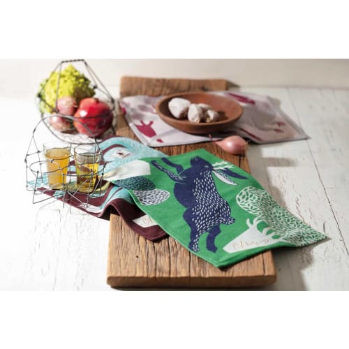 Kusubashi Mon Ori Placemat, Morita MiW, Snow Playing Yeti, Brown, Approx. 29.5 x 43cm, A-69032-90-BR