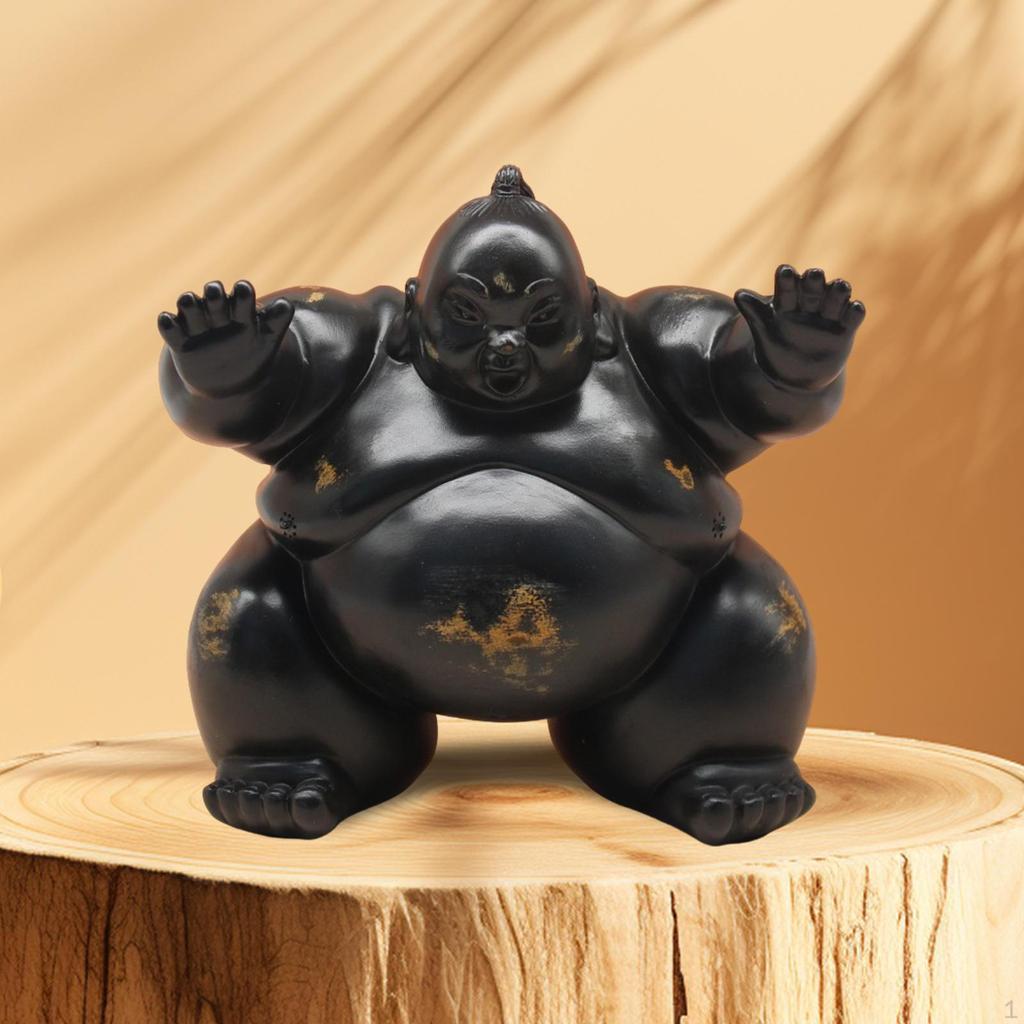 Mini Sumo-staty Te-djur Prydnad för Kontor och Vardagsrum